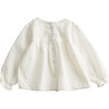 Lace & Embroidery Blouse, Ecru - Blouses - 3