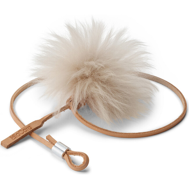 Topo Leather Cat Toy, Ivory