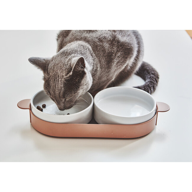 Tavoletta Cat Bowls, Nude - Pet Bowls & Feeders - 2