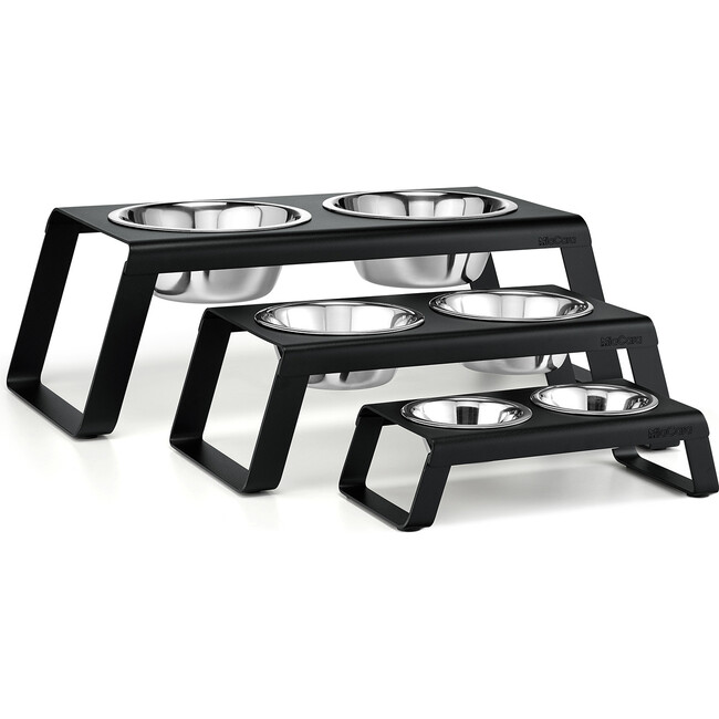 Desco Dog Feeder, Powder and Coated Black - Pet Bowls & Feeders - 3
