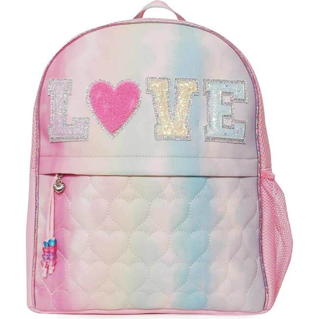 LOVE Quilted Hearts Tie Dye Large Backpack, Multi - Backpacks - 1