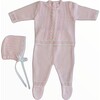 Knitted 3-Piece Set, Pink - Mixed Apparel Set - 1 - thumbnail