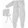 Knitted 3-Piece Set, White - Mixed Apparel Set - 1 - thumbnail
