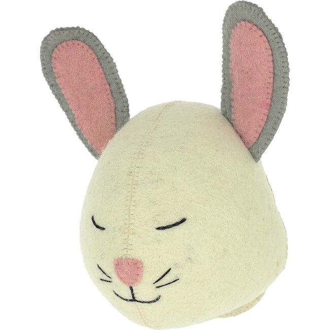 Sleepy Bunny Head, White - Wall Décor - 1