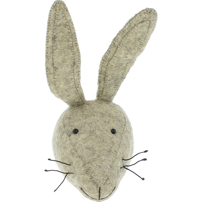 Mini Hare Head, Grey