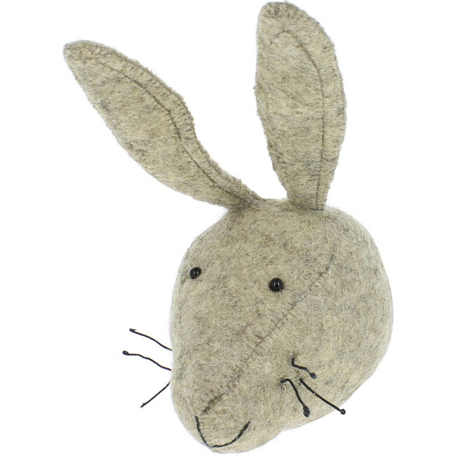 Mini Hare Head, Grey - Wall Décor - 2