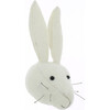 Mini White Rabbit Head, White - Wall Décor - 2