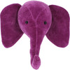 Mini Velvet Elephant Head, Pink - Rugs - 1 - thumbnail