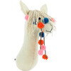 Semi Cream Llama with Pom Pom Bridle - Mobiles - 2