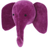 Mini Velvet Elephant Head, Pink - Rugs - 2