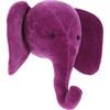 Mini Velvet Elephant Head, Pink - Rugs - 3