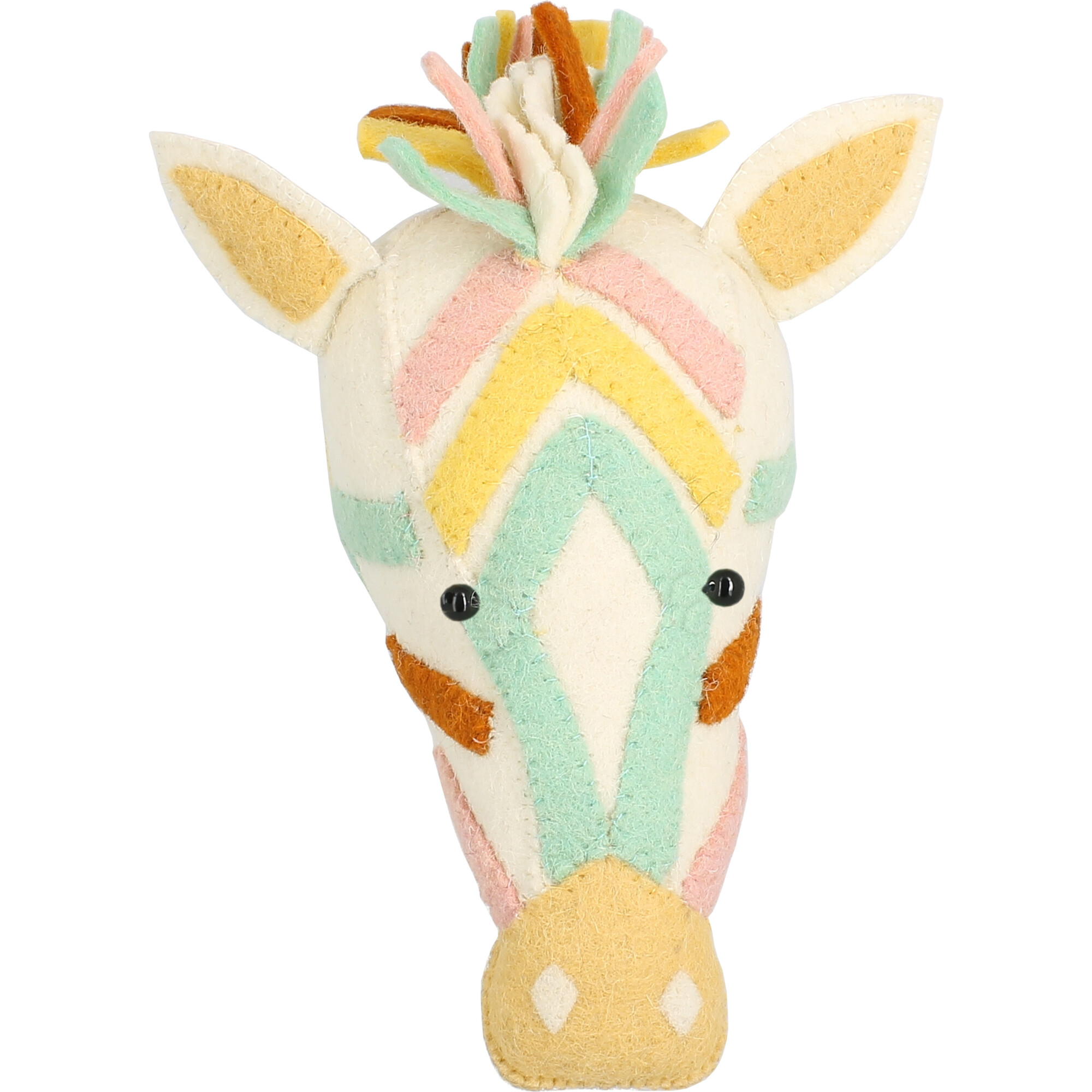 Mini Natural Pastel Zebra - Animal Heads - 1
