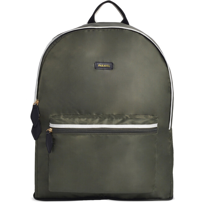 Fold-Up Backpack, Safari Green - Backpacks - 1