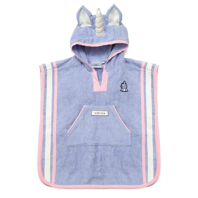 Girl's Sparkle Poncho Towel, Lilac - Cover-Ups - 1