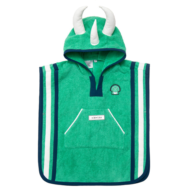 Kid's Spike Poncho Towel,Green - Cover-Ups - 1