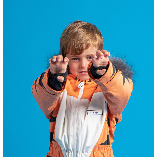 Pounce the Tiger Ski Suit with Faux Fur trim - Snowsuits - 3