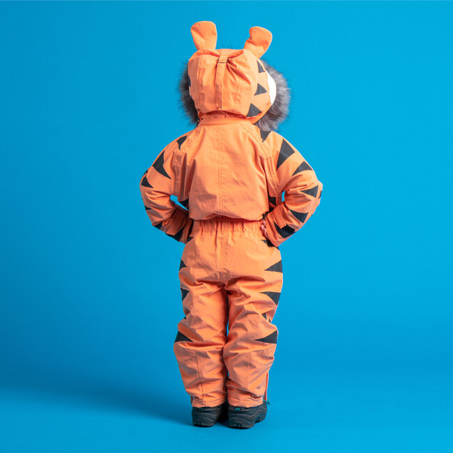 Pounce the Tiger Ski Suit with Faux Fur trim - Snowsuits - 4