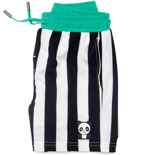 Boys Patch Swim Trunks, Black - Swim Trunks - 5