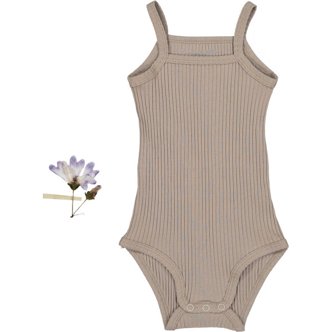 The Ribbed Tank Onesie, Taupe