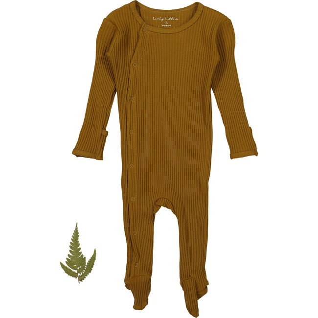 The Ribbed Snap Romper, Cider