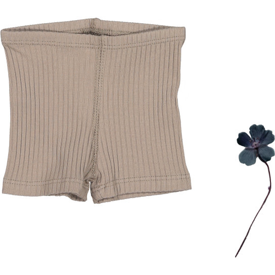 The Ribbed Short, Taupe
