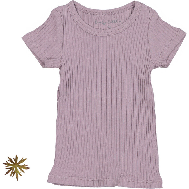 The Ribbed Short Sleeve Tee, Violet