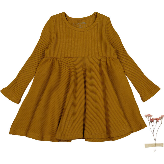 The Ribbed Long Sleeve Dress, Cider