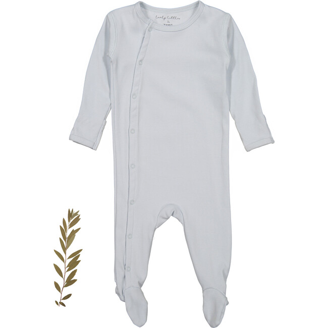 The Cotton Snap Romper, Sky Blue