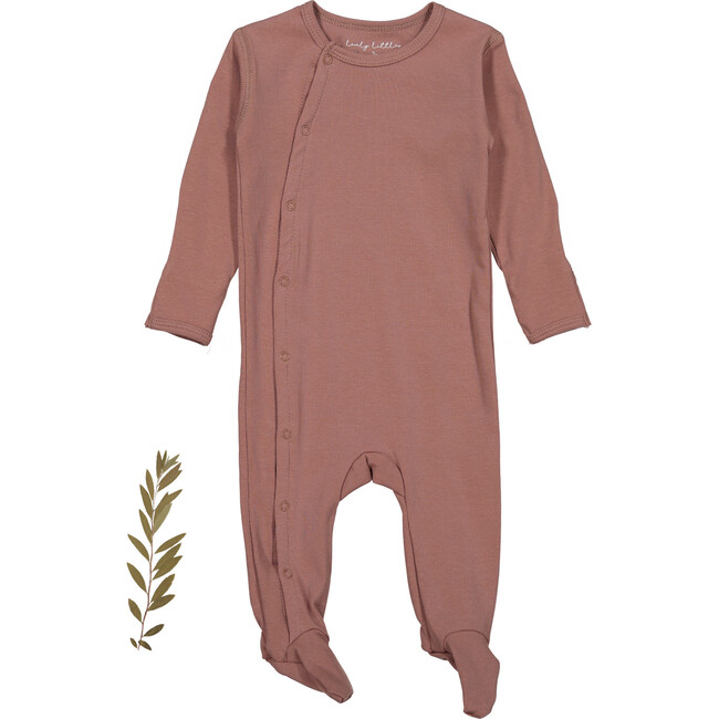 The Cotton Snap Romper, Rosewood