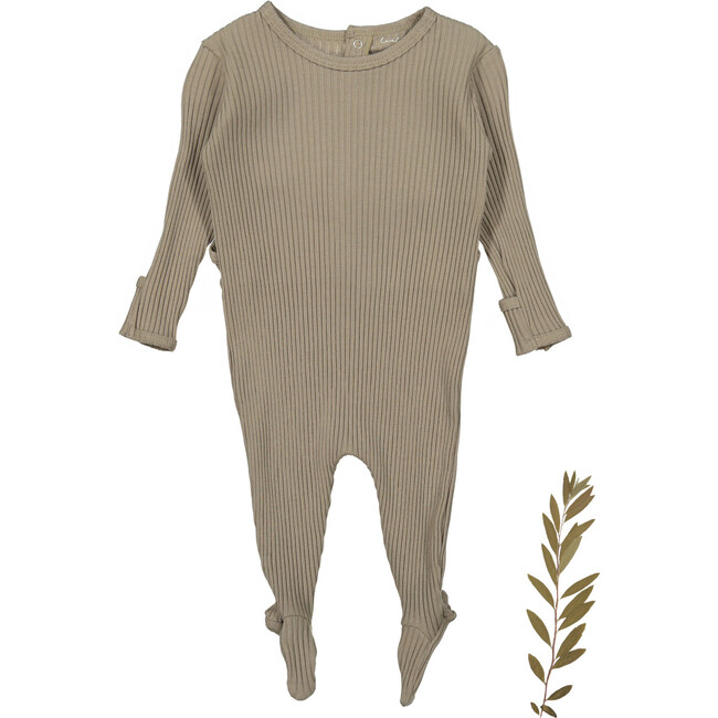 The Ribbed Romper, Taupe