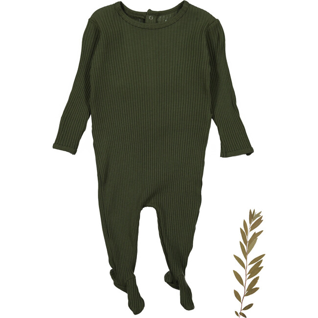 The Ribbed Romper, Moss