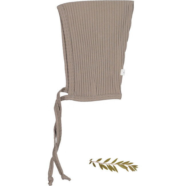 The Ribbed Pixie Bonnet, Taupe
