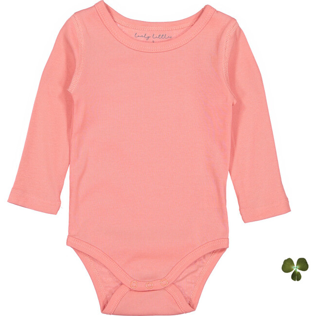 The Cotton Long Sleeve Onesie, Coral