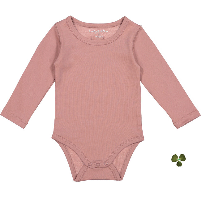 The Cotton Long Sleeve Onesie, Rosewood