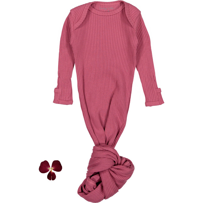 The Ribbed Baby Gown, Raspberry
