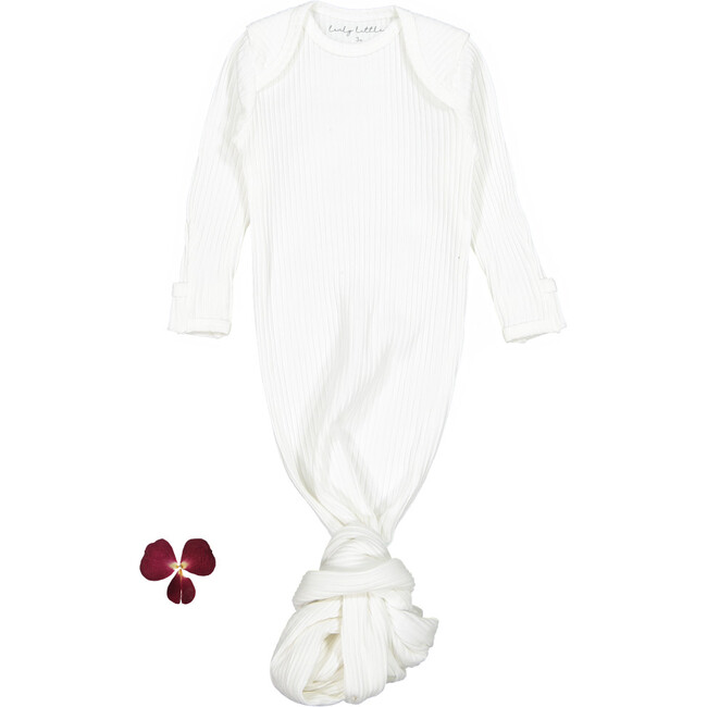 The Ribbed Baby Gown, Bone