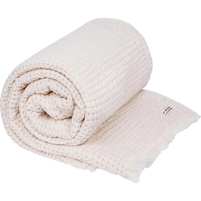 Waffle Blanket, Natural