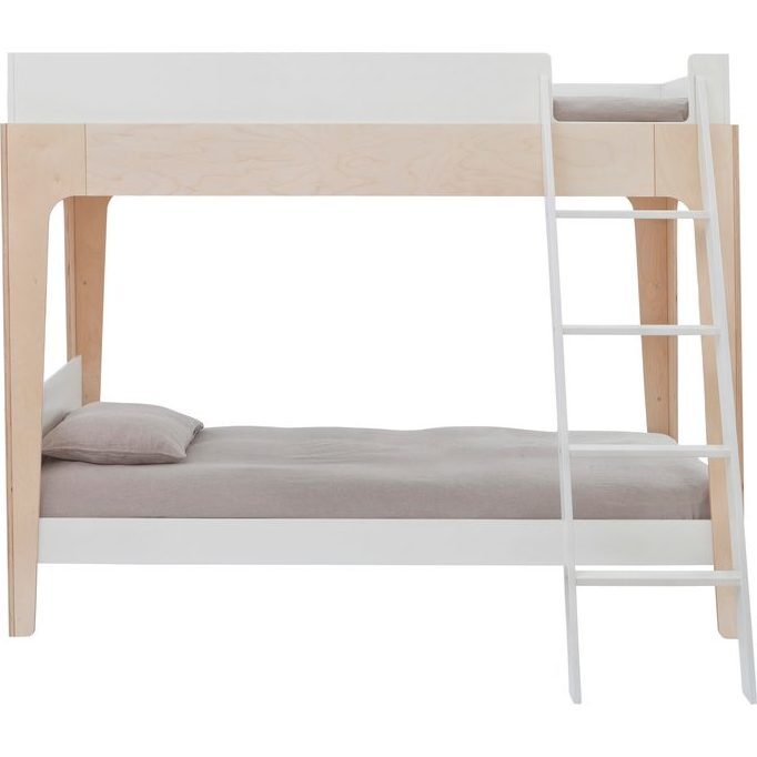 Perch Twin Bunk Bed, White/Birch - Beds - 1