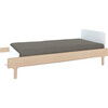 River Twin Bed, White/Birch - Beds - 1 - thumbnail