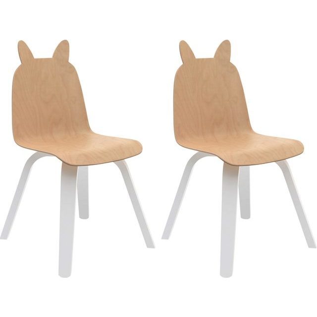 Set of 2 Rabbit Play Chairs, Birch - Kids Seating - 1