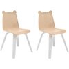 Set of 2 Bear Play Chairs, Birch - Kids Seating - 1 - thumbnail