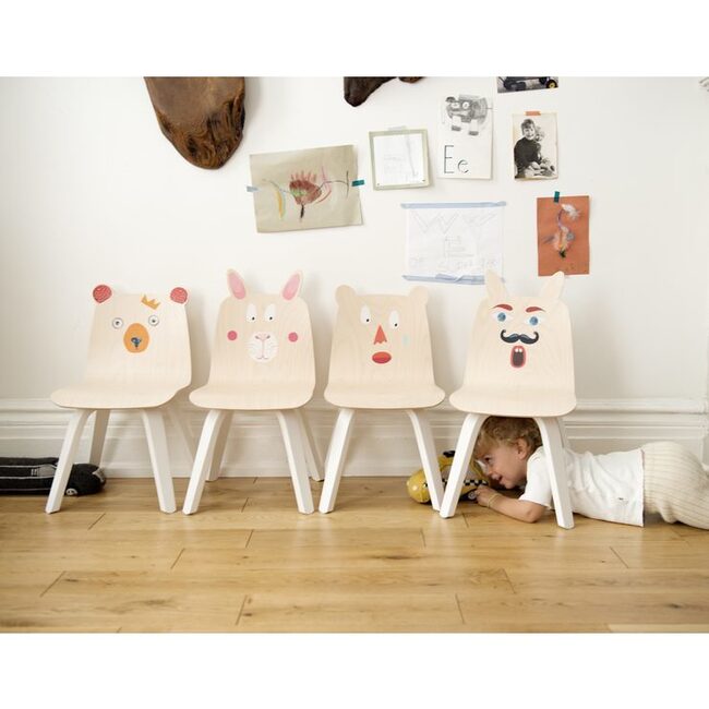 Set of 2 Bear Play Chairs, Birch - Kids Seating - 2