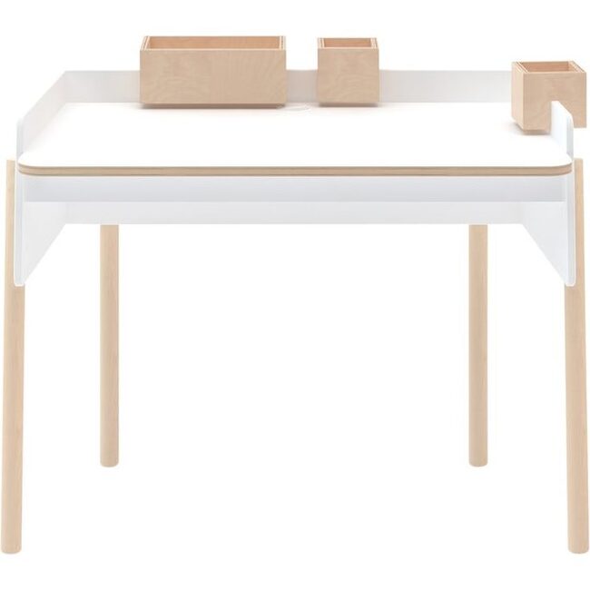 Brooklyn Desk, White/ Birch - Play Tables - 1