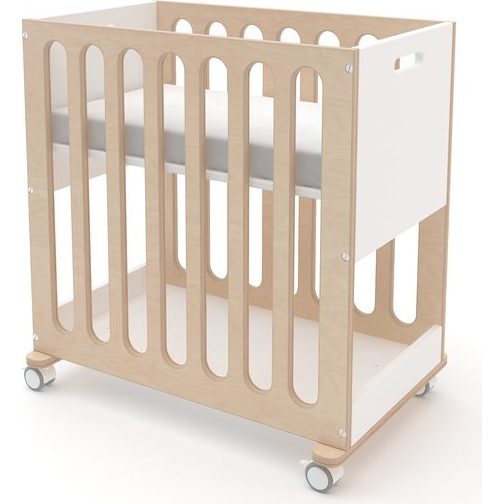 Fawn 2-in-1 Crib System, White/ Birch - Cribs - 2