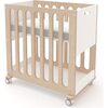 Fawn 2-in-1 Crib System, White/ Birch - Cribs - 2
