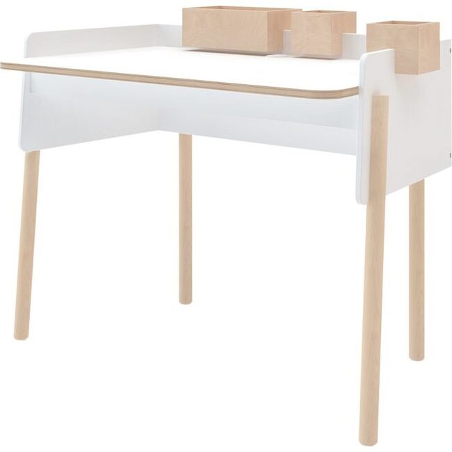 Brooklyn Desk, White/ Birch - Play Tables - 3