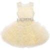 Powder Azalea Dress, Yellow - Dresses - 1 - thumbnail