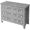 Victoria Mother Of Pearl Drawer Chest, Black - Dressers - 1 - thumbnail