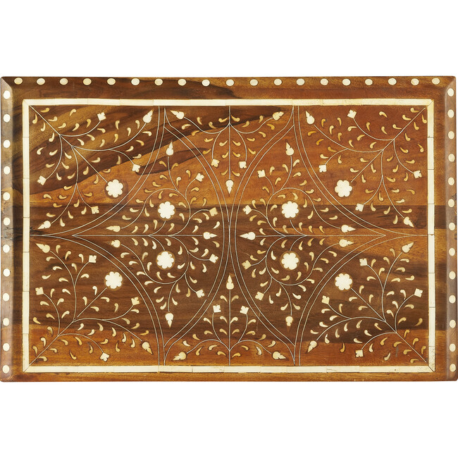 Chevrier Wood & Bone Inlay Chest, Natural - Dressers - 3