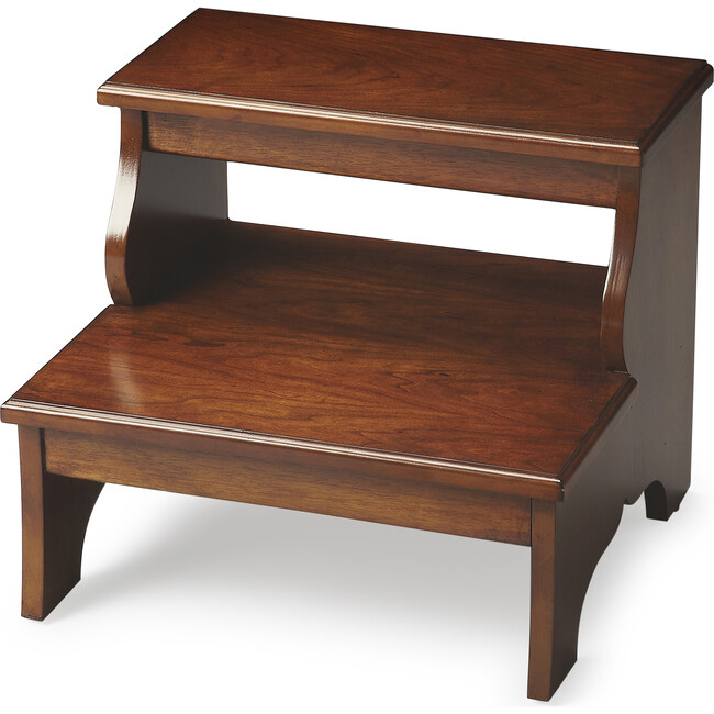 Melrose Wooden Step Stool, Chestnut Burl - Accent Seating - 1